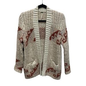 Free People Time and Again Chunky Knit Oversized Open Front Cardigan small